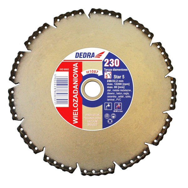 VACUUM BRAZE gyémánttárcsa 230mmx22,2 mm