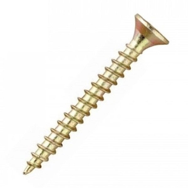 Süllyesztett fejű forgácslapcsavar, tövigmenetes, PZ, sárgára passz., 3,5x45