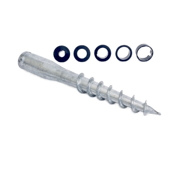 Gerendatalp, földbe tekerhető, kerek, tüzihorg., 68x650