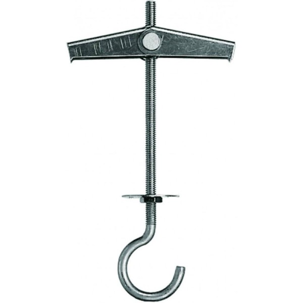 Billenőhorog, kampóval (DE2), galv. horg., M4x75