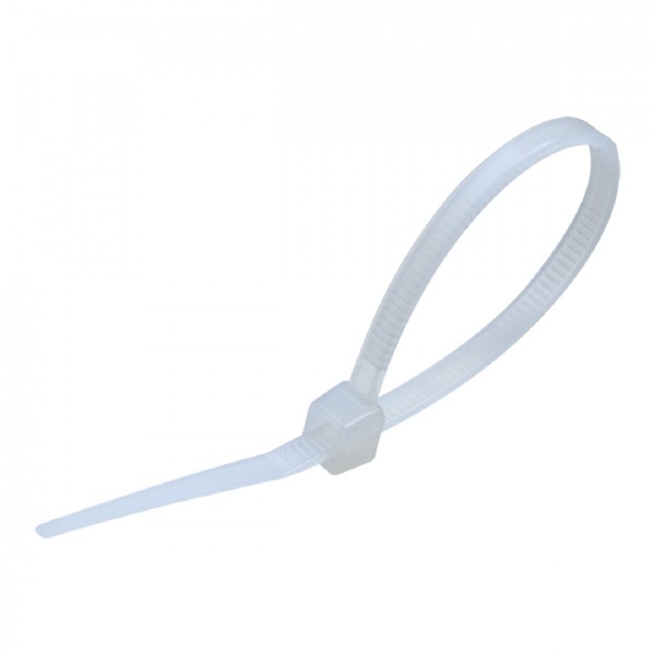 Műanyag kábelkötegelő, PA 6.6 fehér, 2,5x140