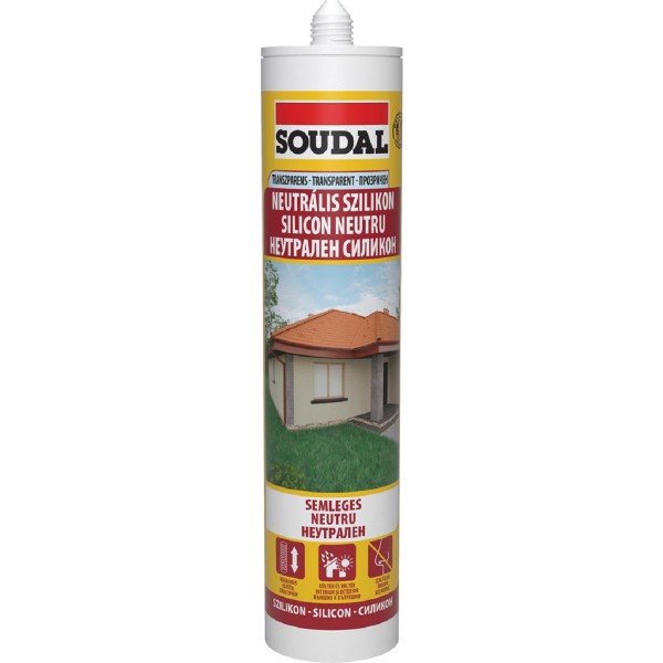 Soudal, semleges szilikon, transzparens, 280ml