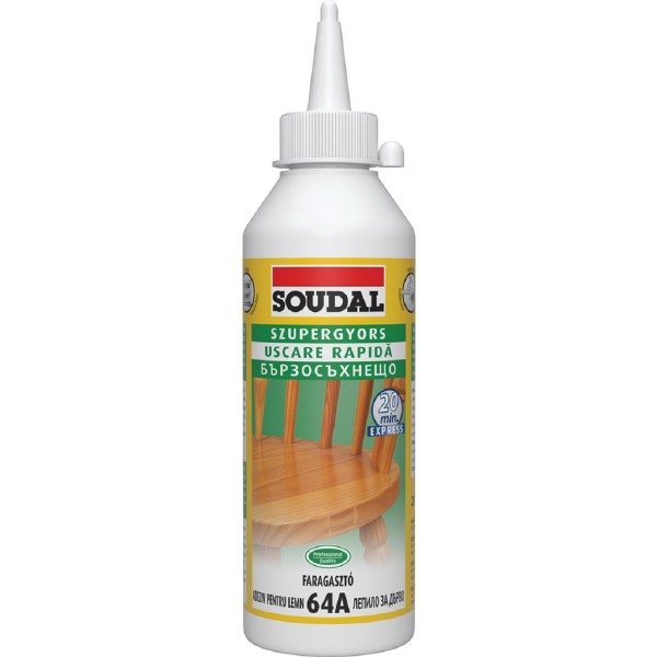 Soudal, 64A szupergyors faragasztó, D2, 250ml