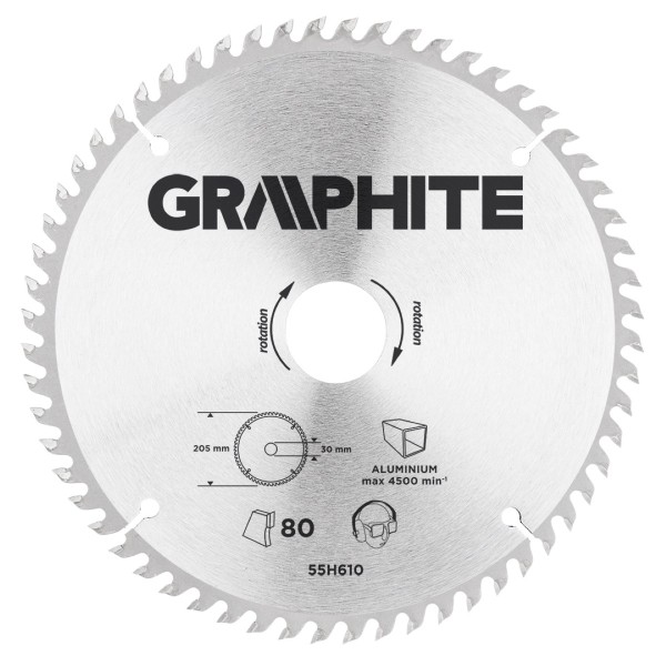 GRAPHITE - Körfűrészlap, 100 fogas, alumíniumhoz, 210x30mm