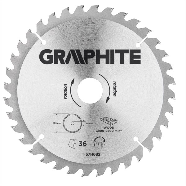 GRAPHITE - Körfűrészlap, 36 fogas, 216x30mm