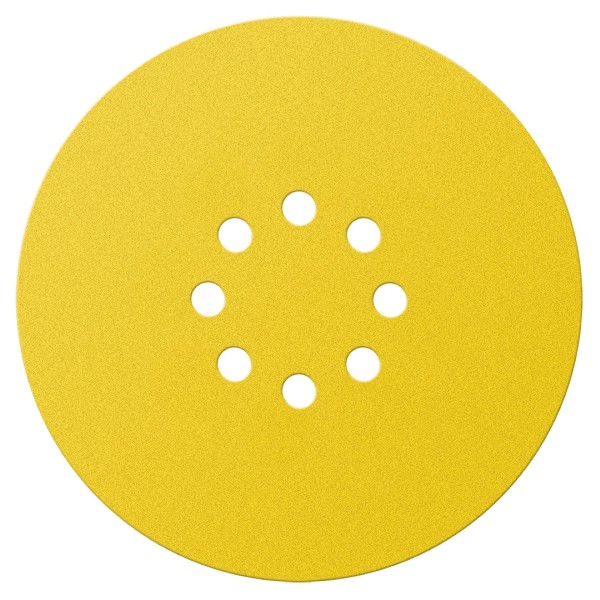 GRAPHITE - Csiszolópapír, tépőzáras, kerek, K120, 8 lyukkal, 5 darabos, 225mm