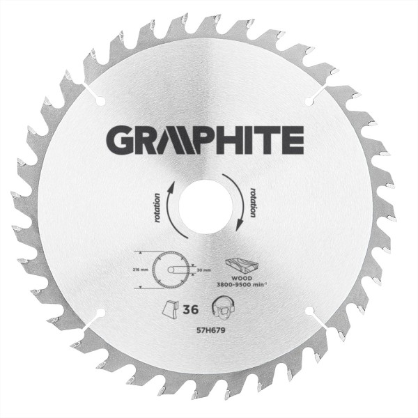 GRAPHITE - Körfűrészlap, 40 fogas, 200x30mm