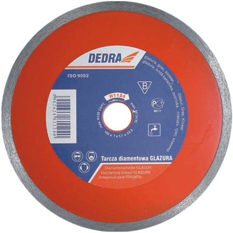 Gyémánt tárcsa - csempelapok vágásához 180x22,2 mm