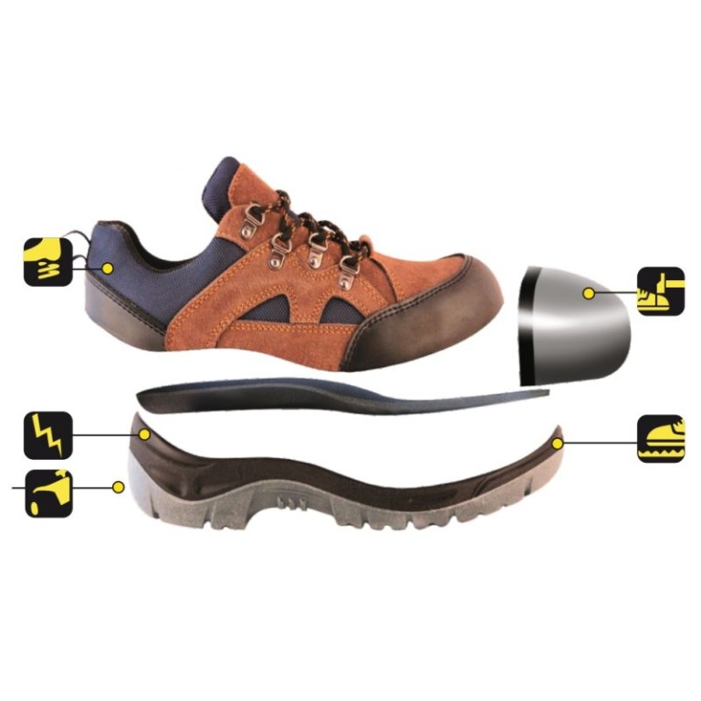 Munkavédelmi cipő P2, szarvasbőr, méret: 44, S1 SRC kat.