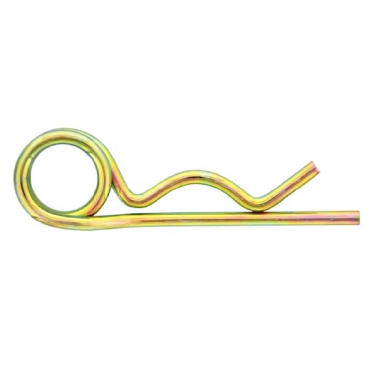 Rugós biztosítószeg, dupla, sárgára passz., 4x70