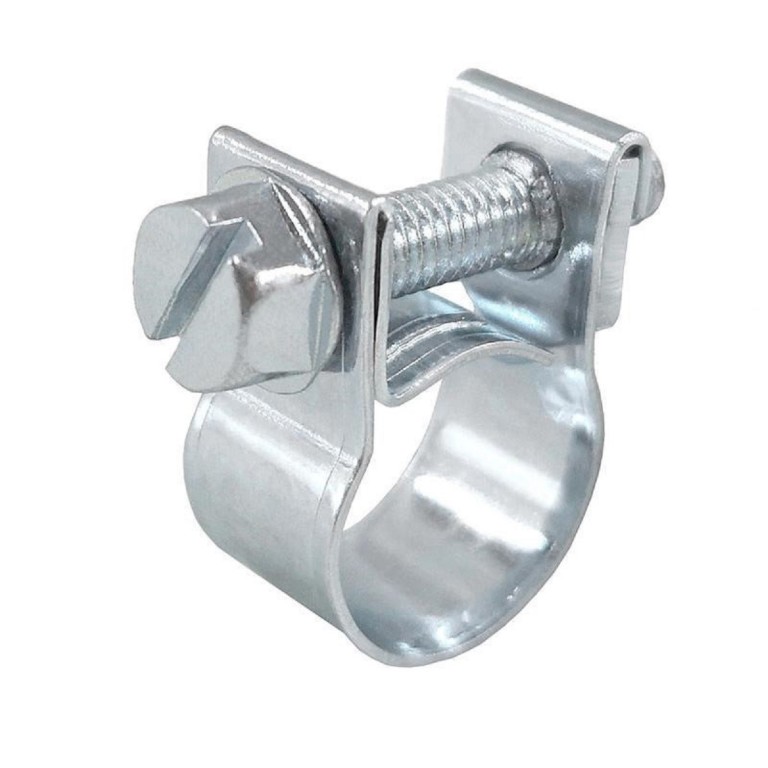 Mini csőbilincs, galv. horg., 9-11