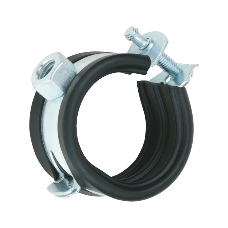 Gumis csőbilincs 1 csavarral, galv. horg., 16-18  (3/8)