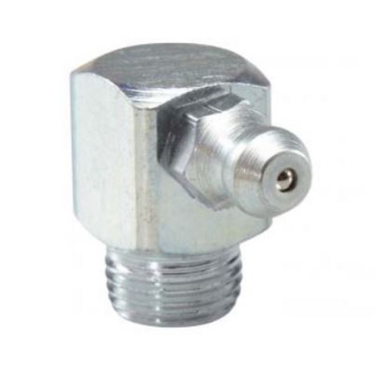 Zsírzógomb, C típus, 90° kúpos menettel (H3), galv. horg., KM6x1