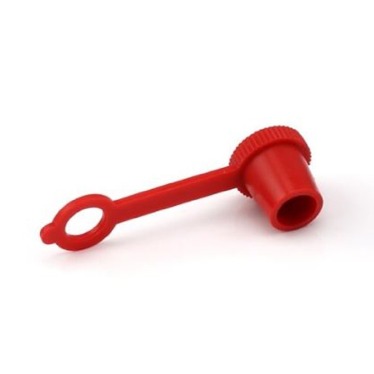 Műanyag porvédő kupak zsírzógombra, kantáros