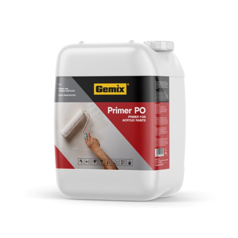 Primer P. O.  - Akril alapú falfixáló új és régi felületekhez, 1:5 higítható - 4 l