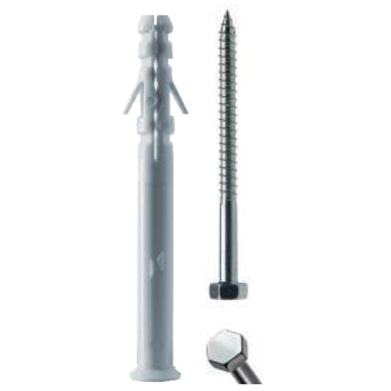 Condor Cornice nylon dübel hatlapfejű csavarral, galv. horg., 8x80