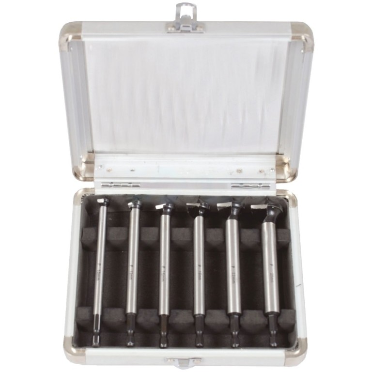 3-élű fenéklyukfúró készlet 6-lap szárral, 6-r. 10-25 mm