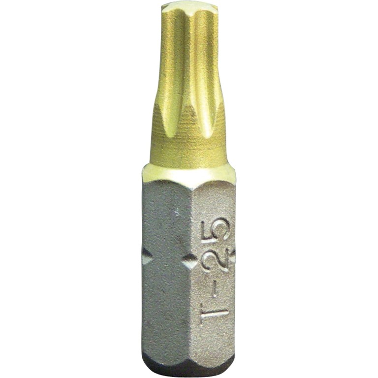 TOP-CLASS Torx bit 1/4 x 25 mm, TiN, T15 / 25mm