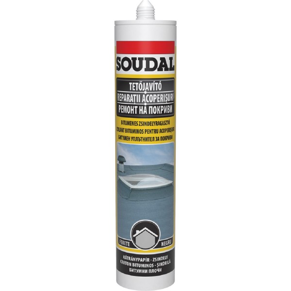 Soudal, bitumenes zsindelyragasztó, fekete, 280ml