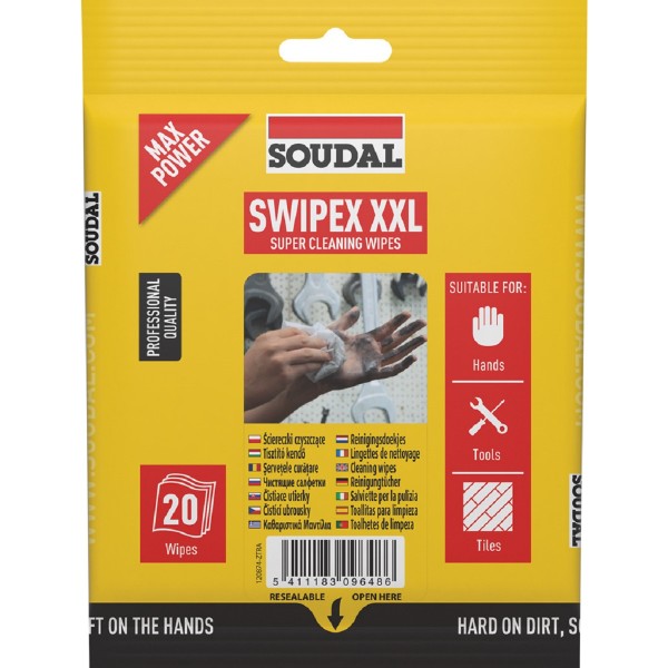 Soudal, Swipex ipari tisztítókendő, 20db-os