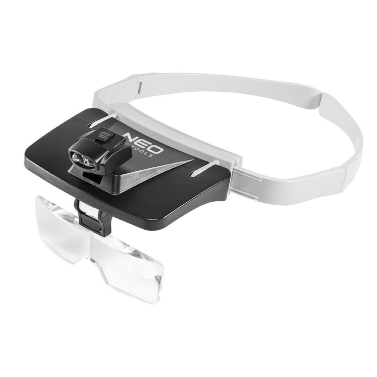 NEO - Fejpántos nagyító, 5 lencsével, világítással