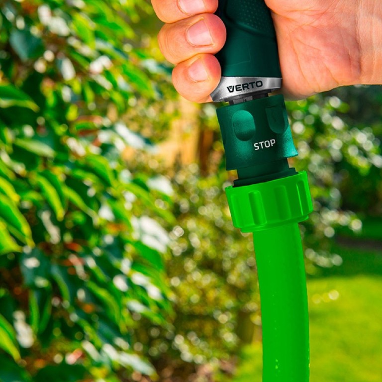 VERTO - Tömlő gyorscsatlakozó, vízstoppos, 3/4