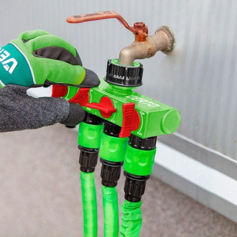 VERTO - Vízelosztó, 4 utas, zárható