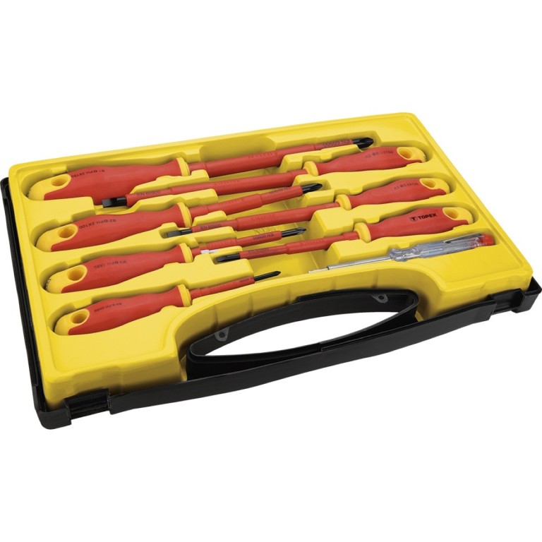 TOPEX - Csavarhúzó készlet, szigetelt, VDE 1000V, 8 darabos