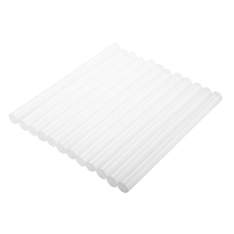 TOPEX - Ragasztópatron, átlátszó fehér, 11x250mm, 12 darab