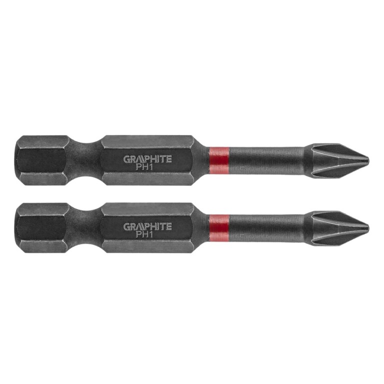 GRAPHITE - Torziós ütvecsavarozó bit, 2 darabos, PH1 x 50mm