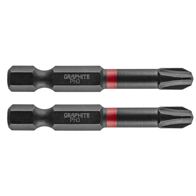 GRAPHITE - Torziós ütvecsavarozó bit, 2 darabos, PH3 x 50mm