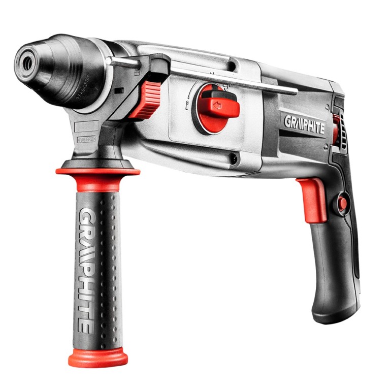 GRAPHITE - Fúrókalapács vésőfunkcióval, SDS-Plus befogással, 720W, kofferben