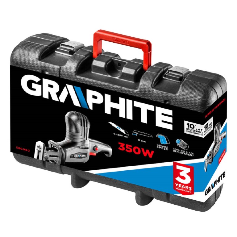 GRAPHITE - Mini szúrófűrész, 350W, kofferben