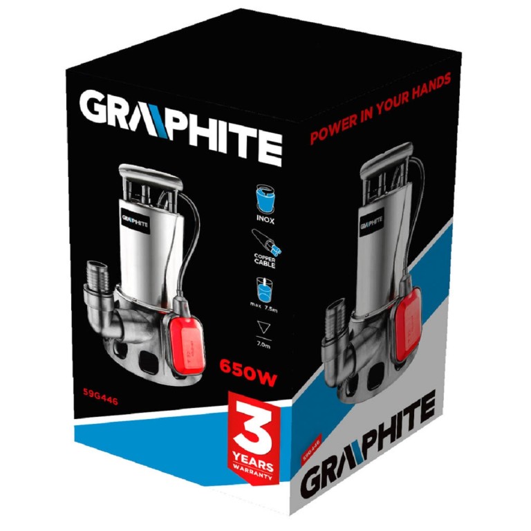 GRAPHITE - Szennyvízszivattyú, 650W