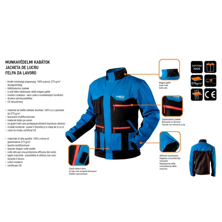 NEO - Férfi munkásdzseki, HD+ line, XXL
