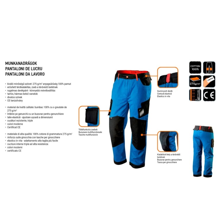 NEO - Férfi hosszú munkásnadrág, HD+ line, L