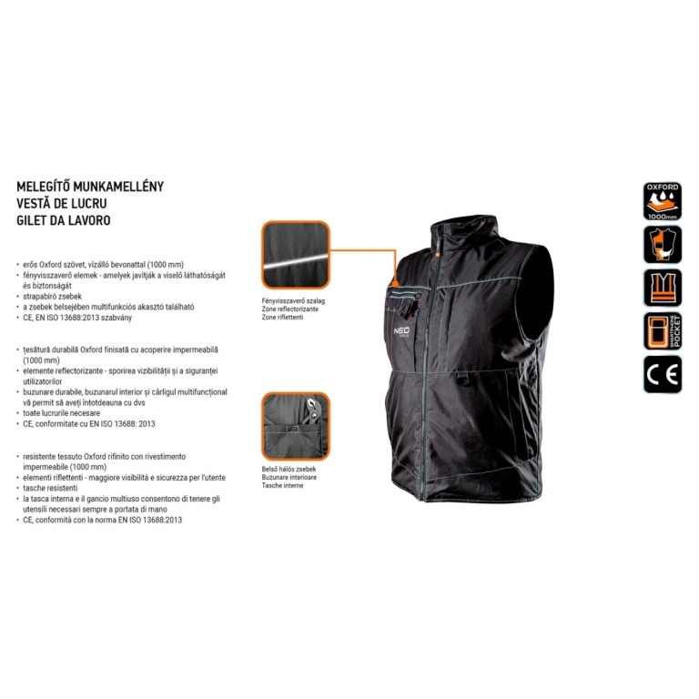 NEO - Melegítő munkásmellény, M