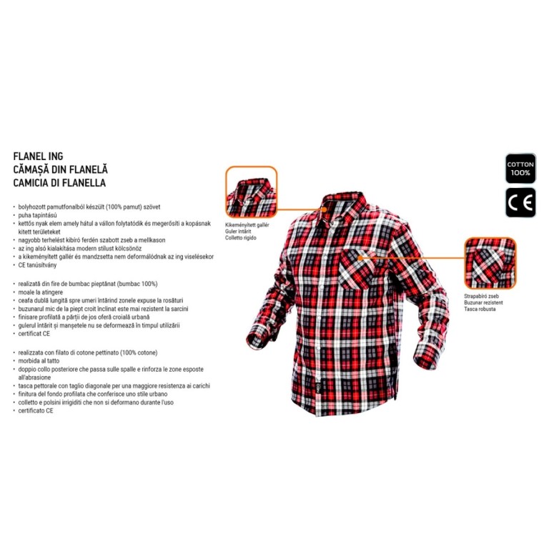 NEO - Flanel munkásing, XL