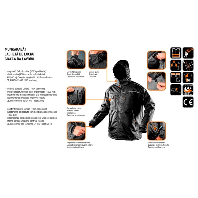 NEO - Férfi munkásdzseki, téli kivitel, L