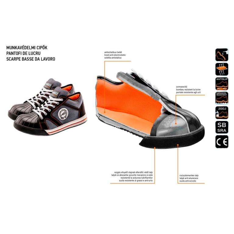 NEO - Munkavédelmi cipő, szövet, SB SRA, CE, 41