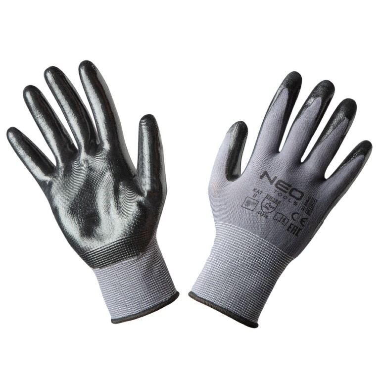 NEO - Munkakesztyű, nitril bevonatú nylon, 9